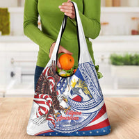 Filipino American History Month Grocery Bag Philippines Agila USA Eagle Mix Flag