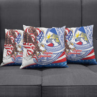 Filipino American History Month Pillow Cover Philippines Agila USA Eagle Mix Flag