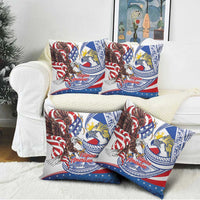 Filipino American History Month Pillow Cover Philippines Agila USA Eagle Mix Flag
