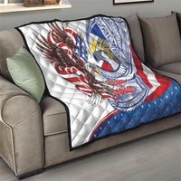 Filipino American History Month Quilt Philippines Agila USA Eagle Mix Flag LT14 - Polynesian Pride