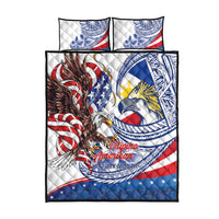 Filipino American History Month Quilt Bed Set Philippines Agila USA Eagle Mix Flag LT14 - Polynesian Pride