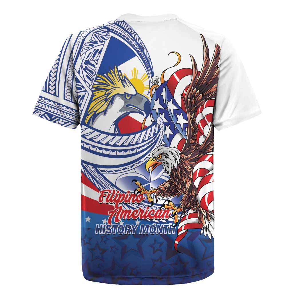 Filipino American History Month Rugby Jersey Philippines Agila USA Eagle Mix Flag