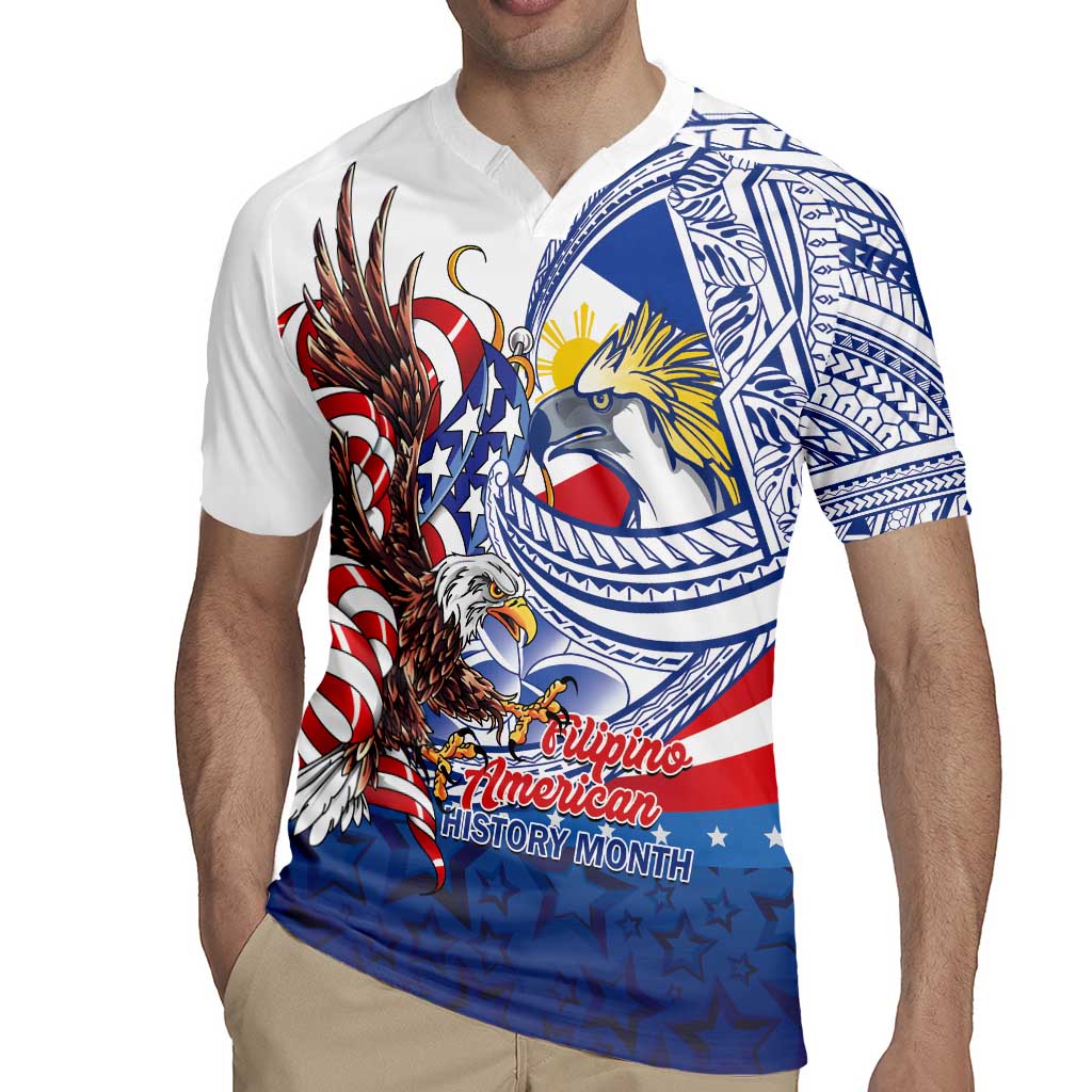 Filipino American History Month Rugby Jersey Philippines Agila USA Eagle Mix Flag