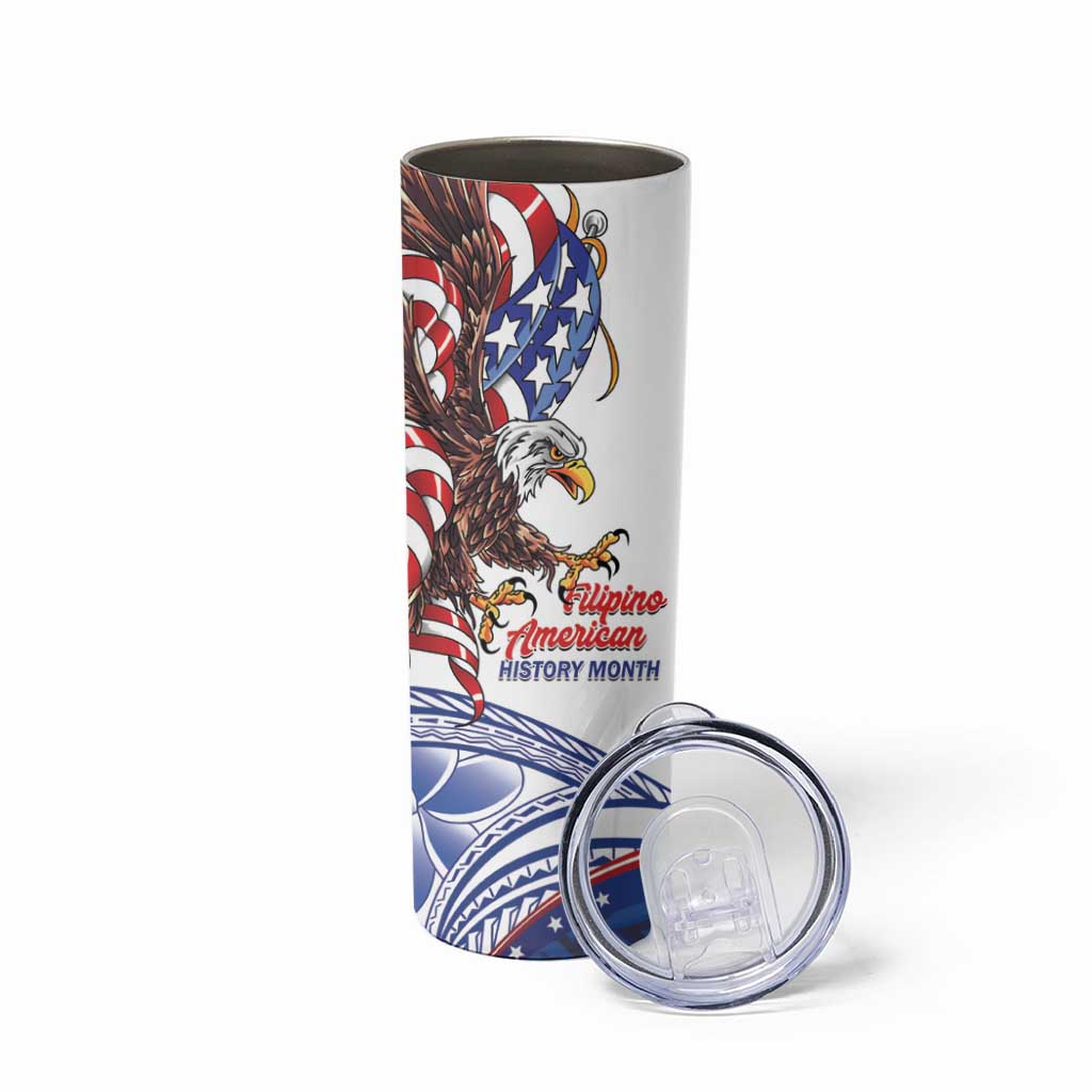Filipino American History Month Skinny Tumbler Philippines Agila USA Eagle Mix Flag