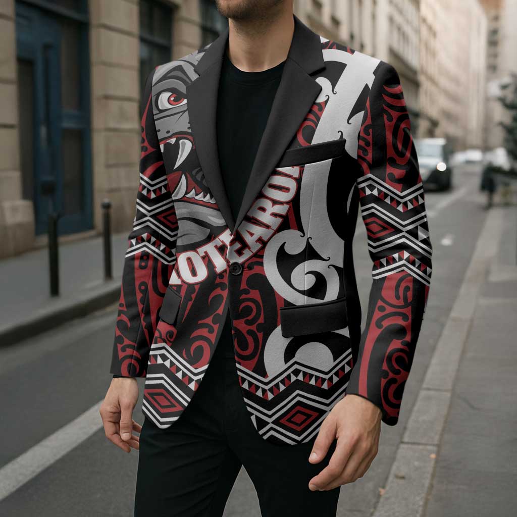 Personalised Aotearoa Bulldog Blazer New Zealand Maori Taniko Art - Polynesian Pride