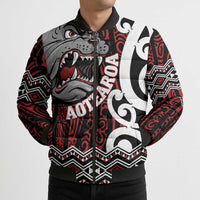 Personalised Aotearoa Bulldog Bomber Puffer Jacket New Zealand Maori Taniko Art - Polynesian Pride