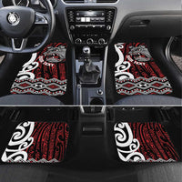 Personalised Aotearoa Bulldog Car Mats New Zealand Maori Taniko Art