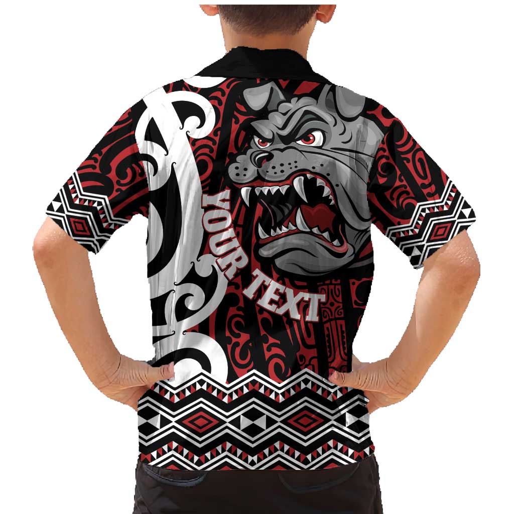Personalised Aotearoa Bulldog Family Matching Mermaid Dress and Hawaiian Shirt New Zealand Maori Taniko Art
