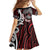 Personalised Aotearoa Bulldog Family Matching Short Sleeve Bodycon Dress and Hawaiian Shirt New Zealand Maori Taniko Art