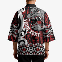 Personalised Aotearoa Bulldog Kimono New Zealand Maori Taniko Art - Polynesian Pride