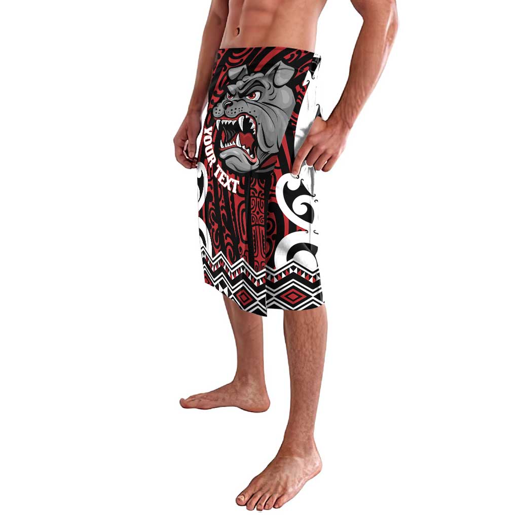 Personalised Aotearoa Bulldog Lavalava New Zealand Maori Taniko Art