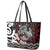Personalised Aotearoa Bulldog Leather Tote Bag New Zealand Maori Taniko Art