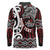 Personalised Aotearoa Bulldog Long Sleeve Polo Shirt New Zealand Maori Taniko Art