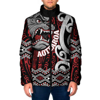 Personalised Aotearoa Bulldog Padded Jacket New Zealand Maori Taniko Art - Polynesian Pride