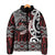 Personalised Aotearoa Bulldog Padded Jacket New Zealand Maori Taniko Art - Polynesian Pride