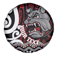 Personalised Aotearoa Bulldog Spare Tire Cover New Zealand Maori Taniko Art