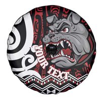 Personalised Aotearoa Bulldog Spare Tire Cover New Zealand Maori Taniko Art