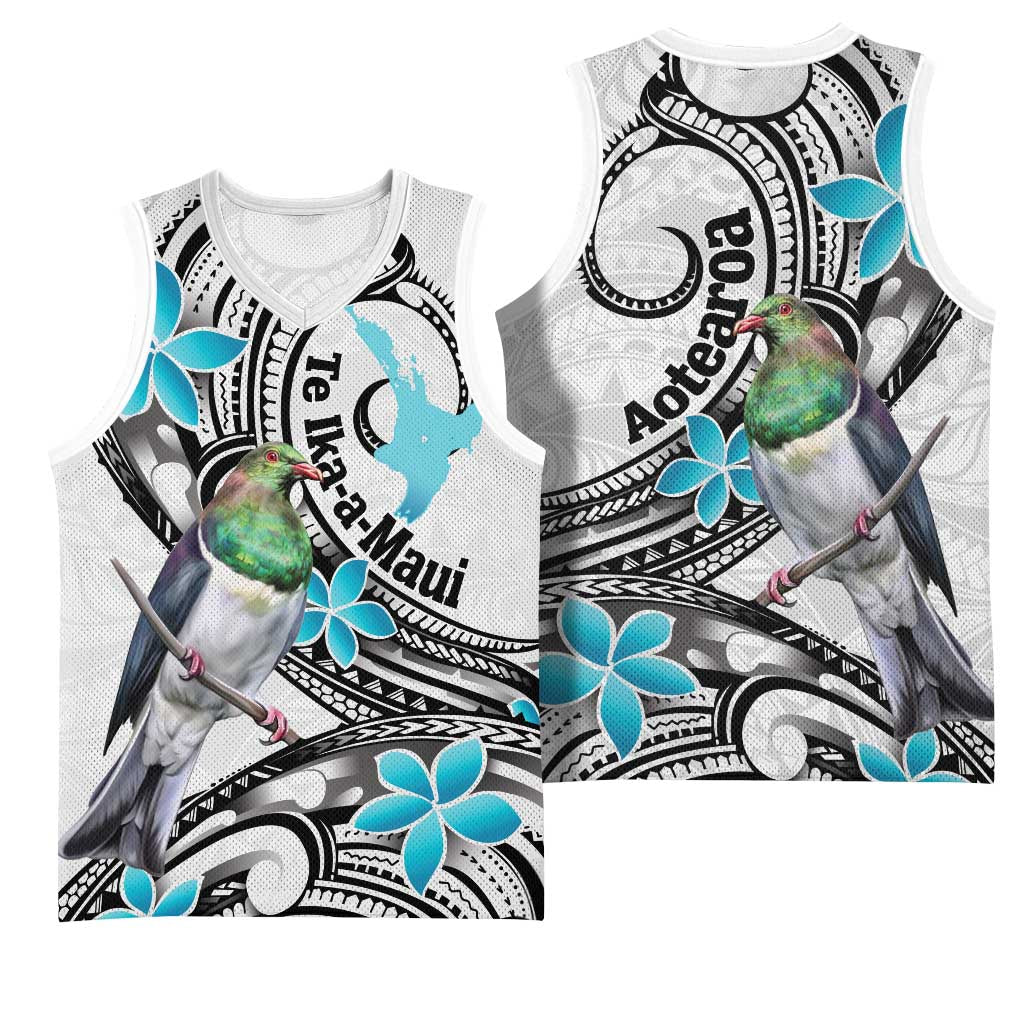 Aotearoa Te Ika-a-Maui Basketball Jersey South Island Kekeru Maori Koru LT14 - Polynesian Pride