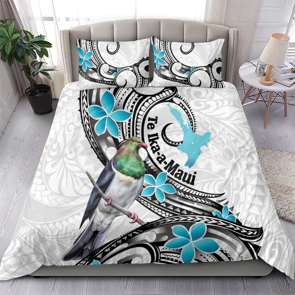 Aotearoa Te Ika-a-Maui Bedding Set South Island Kekeru Maori Koru