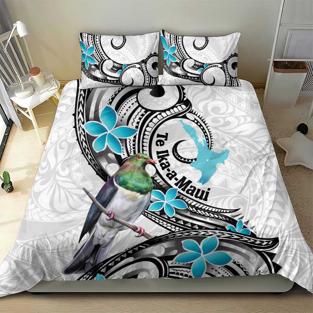 Aotearoa Te Ika-a-Maui Bedding Set South Island Kekeru Maori Koru