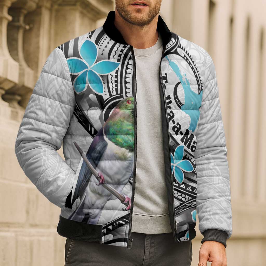 Aotearoa Te Ika-a-Maui Bomber Puffer Jacket South Island Kekeru Maori Koru LT14 - Polynesian Pride