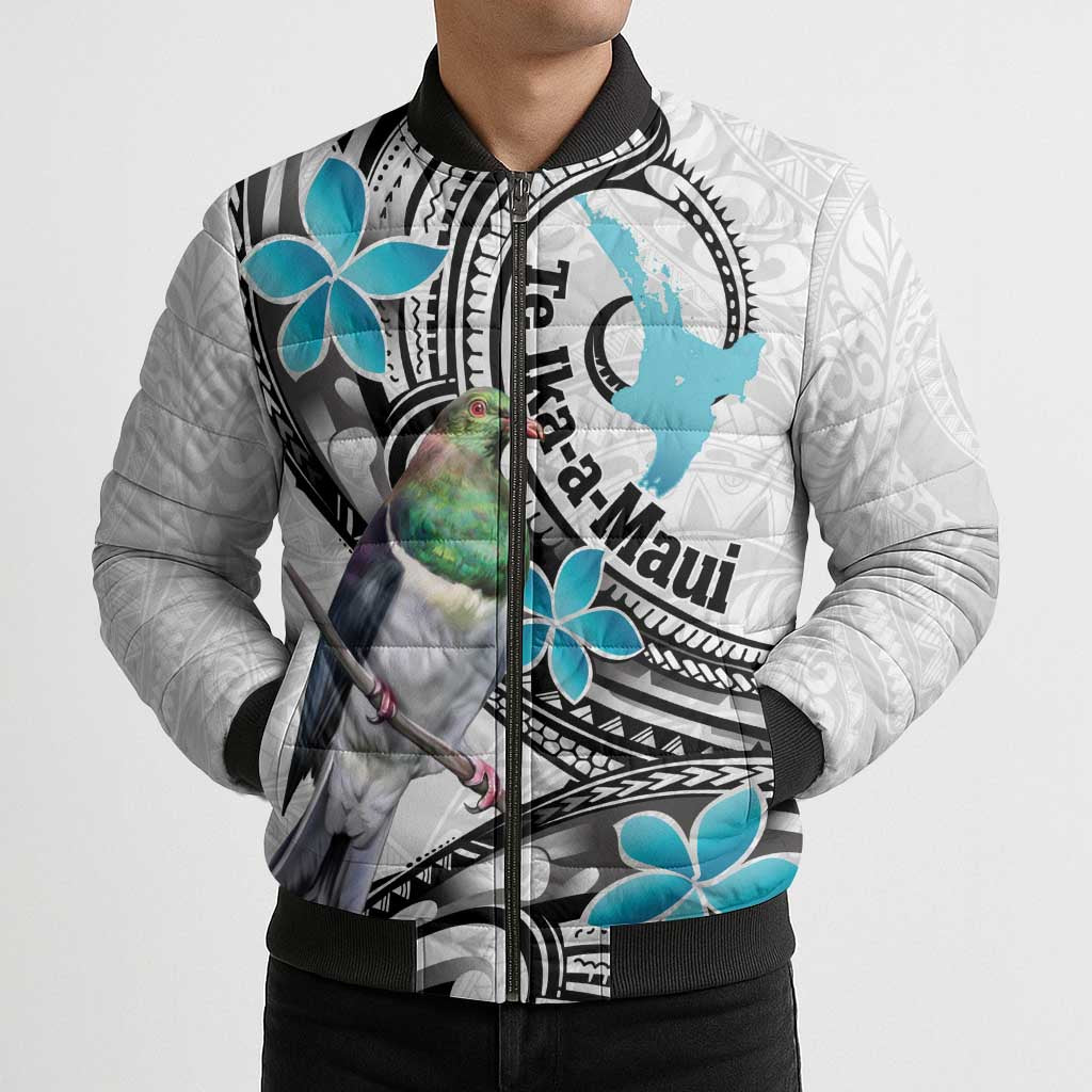 Aotearoa Te Ika-a-Maui Bomber Puffer Jacket South Island Kekeru Maori Koru LT14 - Polynesian Pride
