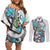 Aotearoa Te Ika-a-Maui Couples Matching Off Shoulder Short Dress and Long Sleeve Button Shirt South Island Kekeru Maori Koru