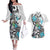 Aotearoa Te Ika-a-Maui Couples Matching Off The Shoulder Long Sleeve Dress and Hawaiian Shirt South Island Kekeru Maori Koru