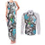 Aotearoa Te Ika-a-Maui Couples Matching Tank Maxi Dress and Long Sleeve Button Shirt South Island Kekeru Maori Koru
