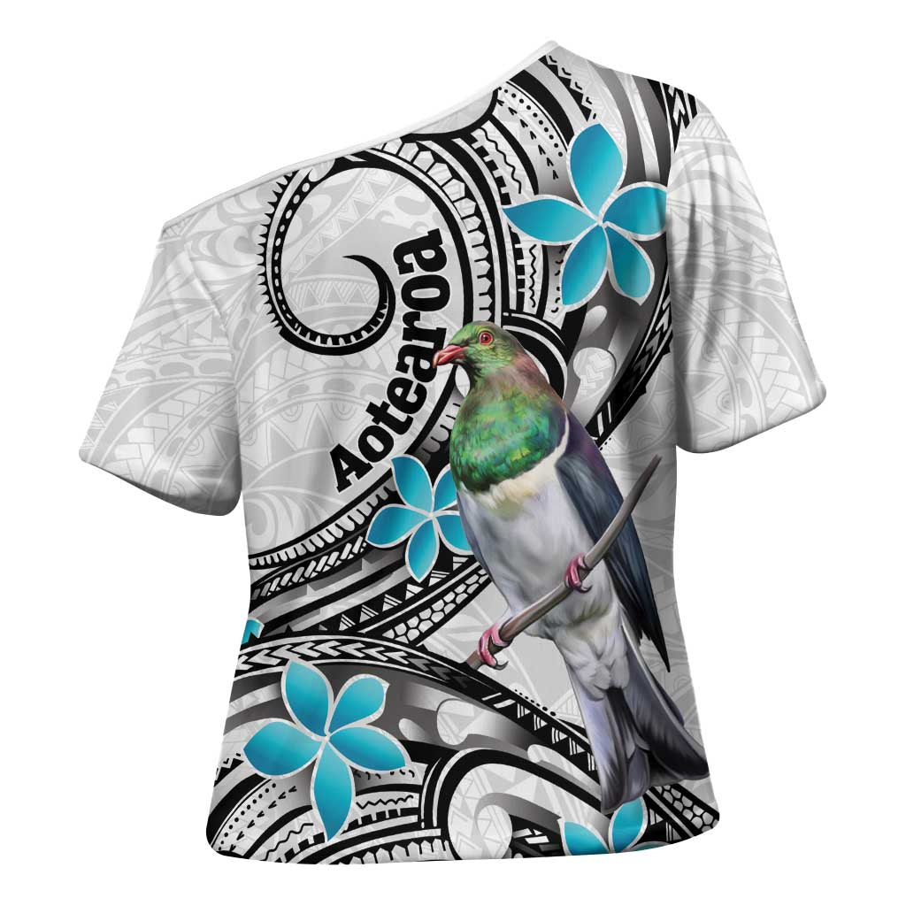 Aotearoa Te Ika-a-Maui Cross Shoulder Shirt South Island Kekeru Maori Koru LT14 - Polynesian Pride