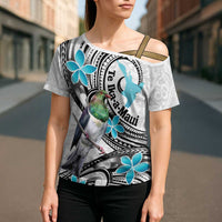 Aotearoa Te Ika-a-Maui Cross Shoulder Shirt South Island Kekeru Maori Koru LT14 - Polynesian Pride