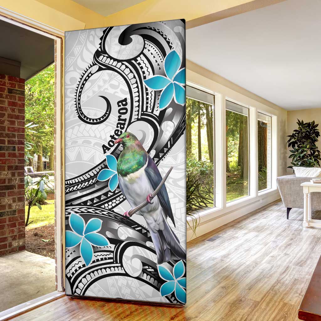 Aotearoa Te Ika-a-Maui Door Cover South Island Kekeru Maori Koru - Polynesian Pride