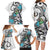 Aotearoa Te Ika-a-Maui Family Matching Long Sleeve Bodycon Dress and Hawaiian Shirt South Island Kekeru Maori Koru