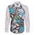 Aotearoa Te Ika-a-Maui Family Matching Off The Shoulder Long Sleeve Dress and Hawaiian Shirt South Island Kekeru Maori Koru