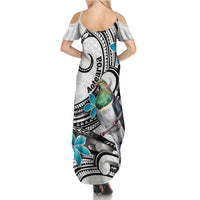 Aotearoa Te Ika-a-Maui Family Matching Summer Maxi Dress and Hawaiian Shirt South Island Kekeru Maori Koru