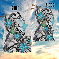 Aotearoa Te Ika-a-Maui Garden Flag South Island Kekeru Maori Koru