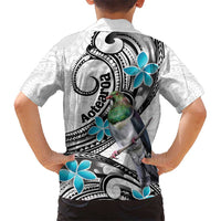 Aotearoa Te Ika-a-Maui Kid Hawaiian Shirt South Island Kekeru Maori Koru