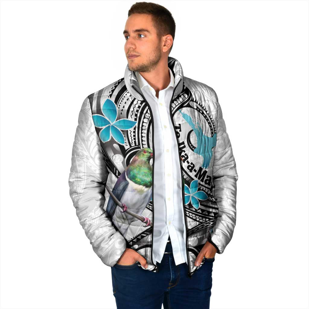 Aotearoa Te Ika-a-Maui Padded Jacket South Island Kekeru Maori Koru LT14 - Polynesian Pride