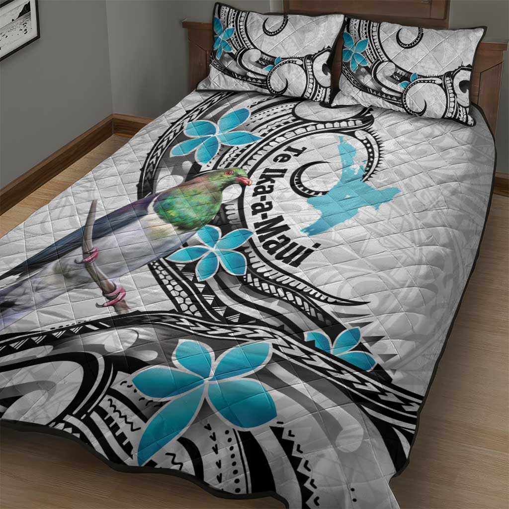 Aotearoa Te Ika-a-Maui Quilt Bed Set South Island Kekeru Maori Koru
