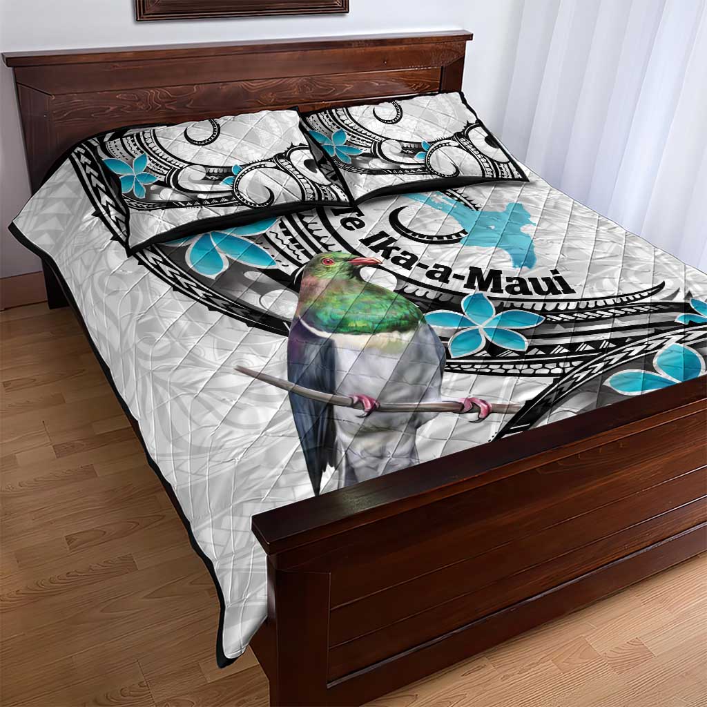 Aotearoa Te Ika-a-Maui Quilt Bed Set South Island Kekeru Maori Koru