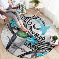 Aotearoa Te Ika-a-Maui Round Carpet South Island Kekeru Maori Koru LT14 - Polynesian Pride