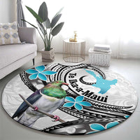Aotearoa Te Ika-a-Maui Round Carpet South Island Kekeru Maori Koru LT14 - Polynesian Pride