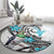 Aotearoa Te Ika-a-Maui Round Carpet South Island Kekeru Maori Koru