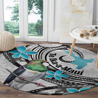 Aotearoa Te Ika-a-Maui Round Carpet South Island Kekeru Maori Koru LT14 - Polynesian Pride