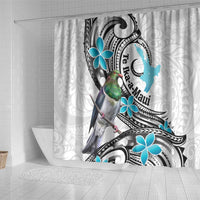 Aotearoa Te Ika-a-Maui Shower Curtain South Island Kekeru Maori Koru LT14 - Polynesian Pride