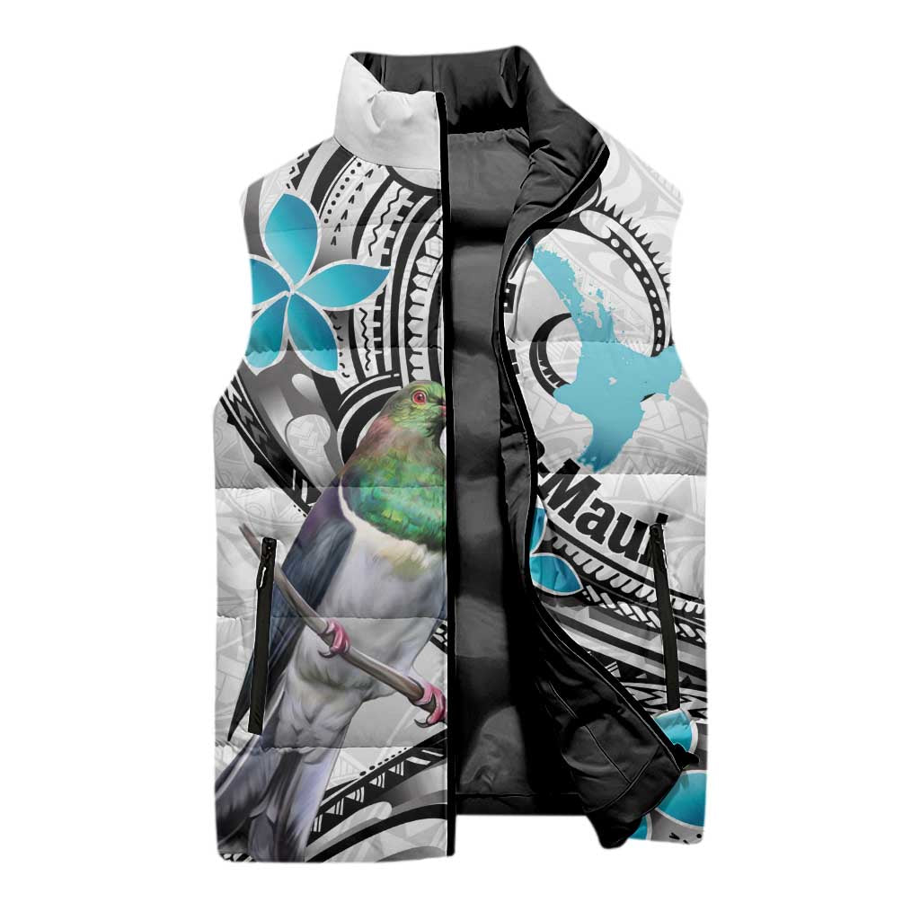 Aotearoa Te Ika-a-Maui Sleeveless Puffer Jacket South Island Kekeru Maori Koru LT14 - Polynesian Pride