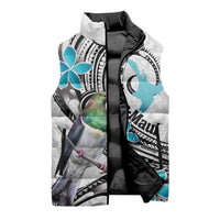 Aotearoa Te Ika-a-Maui Sleeveless Puffer Jacket South Island Kekeru Maori Koru LT14 - Polynesian Pride