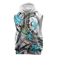 Aotearoa Te Ika-a-Maui Sleeveless Zip Hoodie South Island Kekeru Maori Koru - Polynesian Pride