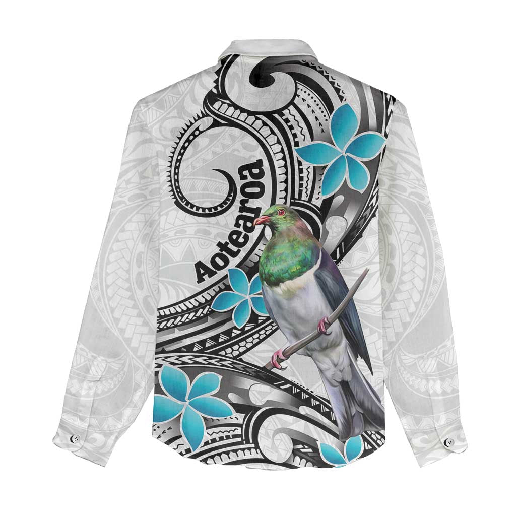 Aotearoa Te Ika-a-Maui Women Casual Shirt South Island Kekeru Maori Koru