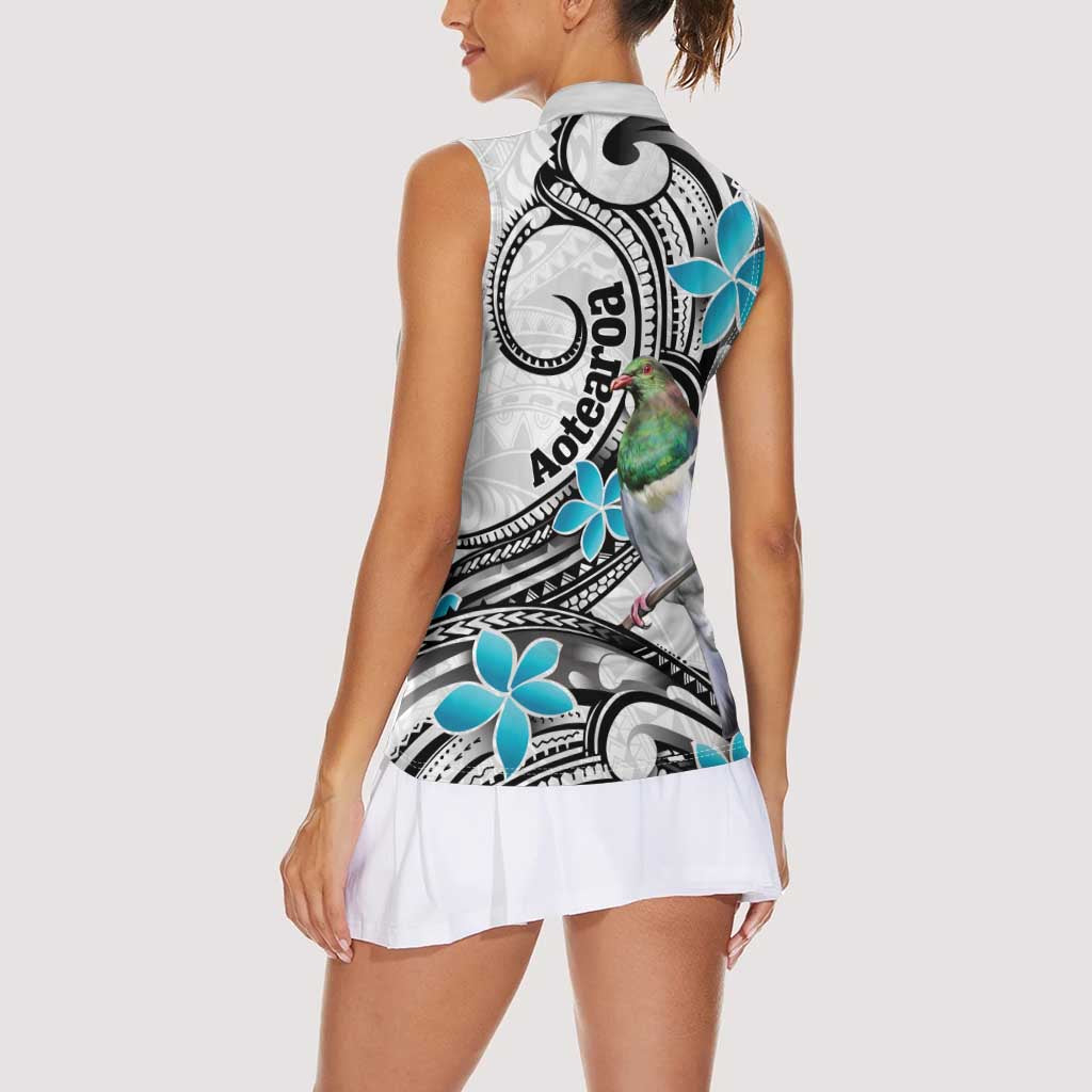 Aotearoa Te Ika-a-Maui Women Sleeveless Polo Shirt South Island Kekeru Maori Koru